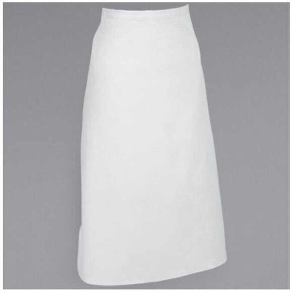 Mercer Culinary M61130WH Genesis White Poly-cotton Apron - 33" x 29" - Picture 1 of 5
